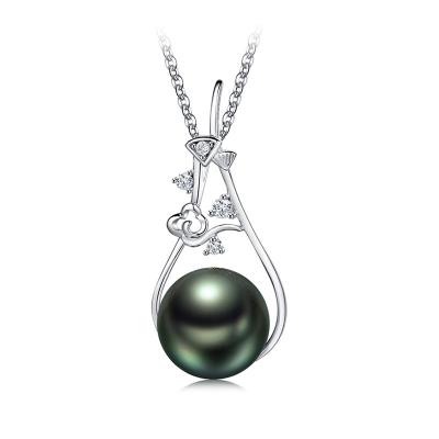 China Simple Design 925 Vintage 2021 Latest Fashion Jewelry Silver Pearl Necklace Pendant Pendant Holder for sale