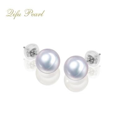 China Silver 925 Silver Natural Purple Freshwater Pearl Stud Earrings Jewelry for sale