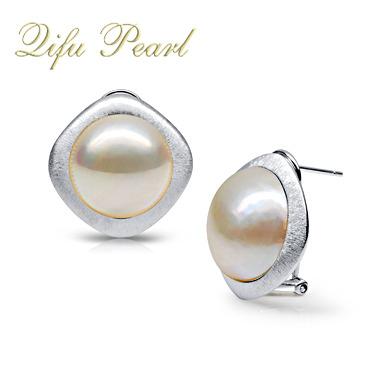 China Wholesale Fashion 925 Silver Mabe Pearl Clip Earring for sale