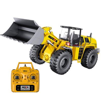 China RC Hobby Boy Toy Huina 1583 1/14 22 Channel Professional Loader RC Bulldozer Truck Construction Car For Children for sale