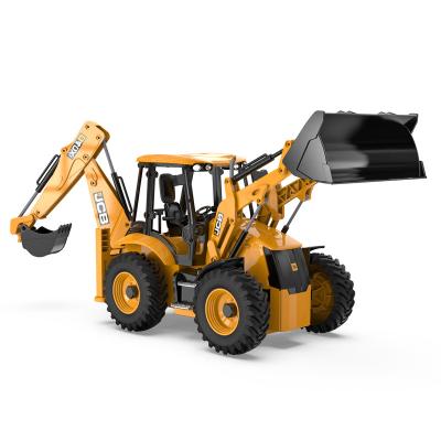 China Licensed 1:20 Scale Excavator Combo 2 Licensed Plastic Loader and 2.4G 1:20 Scale Loader RC Combined Excavator Construction Truck Toys for sale