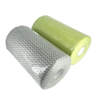 China Sustainable Disposable Nonwoven Kitchen Wipes Best Quality Spunlace Cleaning Cloth Roll for sale