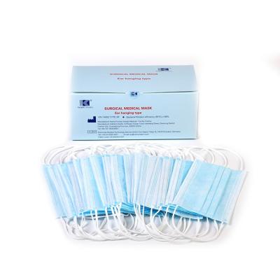 China Wholesale Adult Medical Surgical Disposable Face Mask 3ply Face Mask Anti-Dust Nonwoven Disposable Earloop for sale