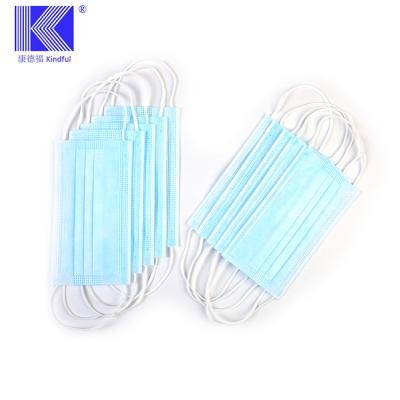 China Adult Promotional Disposable Elastic Nonwoven Fabric Triple Layer Surgical Mask Manufacturers for sale