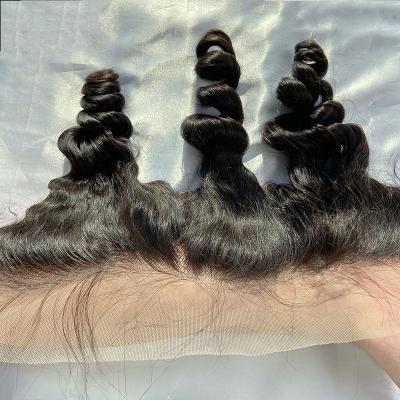 China 100% Virgin Human Hair 13x6 Human Hair HD Wigs Lace Front Human Hair Raw 100% Brazilian Hair Extension Bundles With Closure for sale