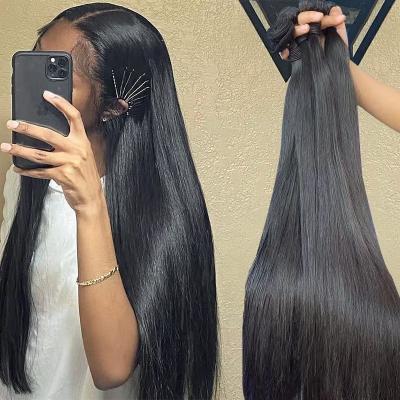 China Wholesaler Cuticle Aligned Straight Natural Raw Brazilian Hair Bundles Long Hair Extensions With Bundles And Headband for sale