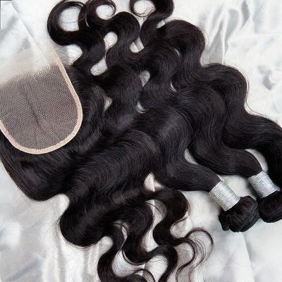 China 100% Virgin Human Hair Hair Extension Sellers Non--Remy Hair Body Wave 4x4 5x5 6x6 HD Lace Frontal Closure for sale