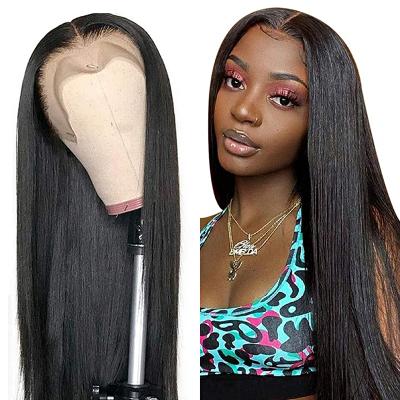 China Brazilian Straight 40 Inch Full Lace Front Wig 100% Virgin Human Hair Straight Extension With Closure Hair Wholesale Wigs for sale