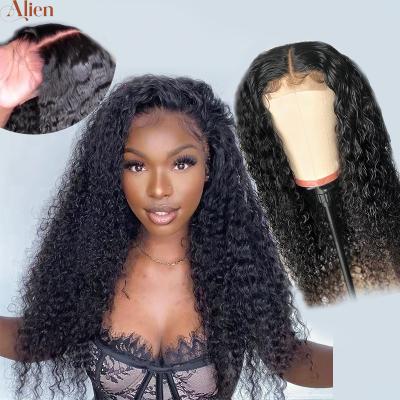 China 100% Brazilian Virgin Hair Human Hair Wigs Cuticle Aligned Curly Lace Front Wig Curly Hair Vendors Virgin Hair for sale