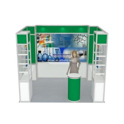 China Customized Portable 3x3 Booth Trade Show PVC Panel Design Exhibition Stand for sale