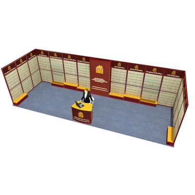 China Light Detian Customize Expo Rack Design Trade Show Booth System With Slat Wall for sale