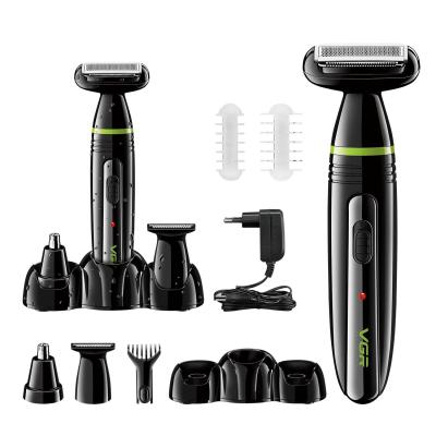 China GM566 Car Rechargeable Split Tip Hair Trimmer Shaving Machine Functual Grooming Suit 3 in 1 GEEMY Portable Nose Trimmer for sale