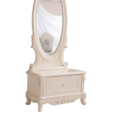 China European Royal Luxury Cheap Solid Wood Storage Carved Integral Storage Mirror for sale