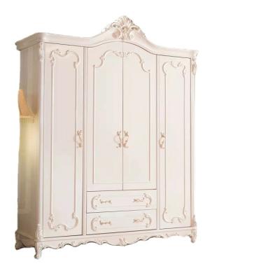 China Solid Wood Luxury Classic Cutout Four-Door Wardrobe (Other Style) 909/910#Minimalist European Adjustable for sale