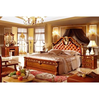 China Antique Style Manufacturers Special Price Adjustable Solid Wood King Bedroom Nightstand Leather Luxury Bed (Other) for sale