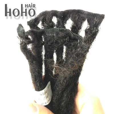 China Curly Curly HOHO Dreads Afro Kinky Curly Virgin Natural Brazilian Dreadlocks Mink Hair Weft Extensions for sale