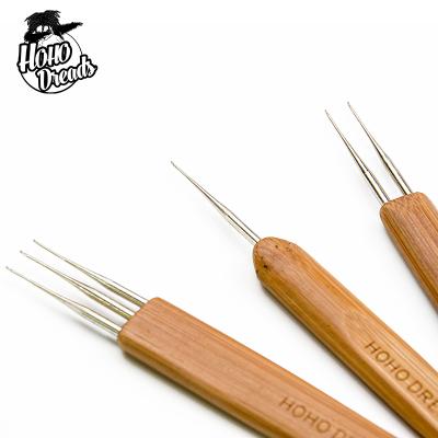 China One two three head wholesale crochet hook set to touch steel dreadlock tools, crochet hook for hair needle, location hook crochet dread for sale