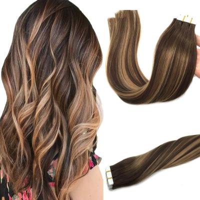 China Natural Wave Organic Hair Extensions Tape In Hair Extensions Wholesale Tape In Hair Extensions Full Tape Shine Hair Extensions for sale