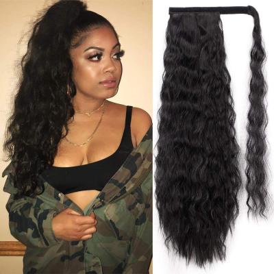 China Curly Curly Pony Tail Hair Exten Wavy Remy Hair Ponytail With Blowout Afro Ponytail Extension for sale