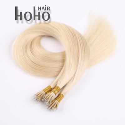 China Most Popular Multicolored Silky Straight Wave Human Remy Hair 26 Inch Blonde Nano Hair for sale