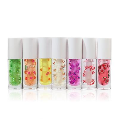 China Good Quality Waterproof New Arrivals No Labels Vegan Clear Gel Dropping Kids Fruit Lip Gloss for sale