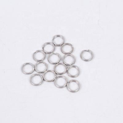 China High Quality Stainless Steel Stainless Steel Connector For Fishing Lines Fishing Double Snap Ring Fishing Swivels Ring Buckle Accessories for sale