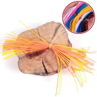 China Silicone OEM And On Stock Colorful Fishing Tackle Silicone Wire Spinner Bait 40 Packs With Hook Wire Fishing Accessories for sale