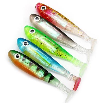 China PVC OEM And On The Web Freshwater Tail Fish Rainbow Fish 6cm 9cm 12cm Soft Stock Saltwater Bait for sale