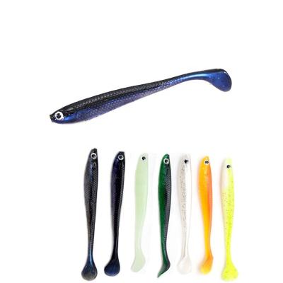 China PVC OEM And On Stock Saltwater 6-10cm Color 1.3-5.3g Two Color 1.3-5.3g Tangerine Fish Simulation Fish Bait With Eye Soft Bait for sale