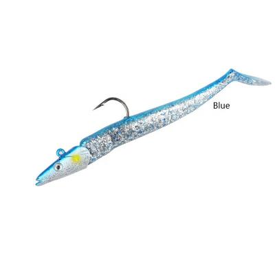 China Wholesale Head Hook Lead Paddle Tail Jig Soft Bait 11cm 19g Fishing Lure Package Soft Lead Fish Bait Fish Lure for sale