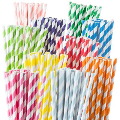 China Minimalist Food Grade Colored Party Decoration Disposable Eco Friendly Drinking Straw Paper Wrapped Straws Paper Straws for sale