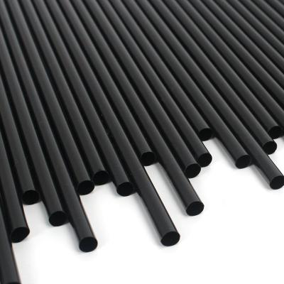 China Minimalist 10.3 Inch Disposable Drinking Straws Eco Large Black Eco Plastic Disposable Straws Drinking Straws for sale