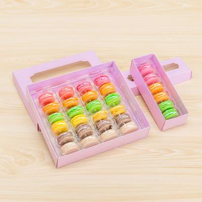 China Recyclable In Common Wholesale Cardboard Boxes For Cookie Round Food Packaging Boxes Macaron Gift Macaron Packing Box Colorful for sale