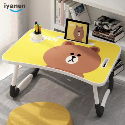 China Iyanen Multifunctional Foldable Cheap Price Over Bed Sofa Work Home Colorful Table Laptop Computer Reading Folding Table for sale