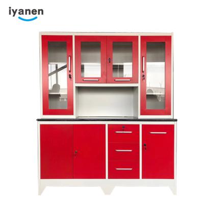 China Eco-friendly living room storage cheap storage bedroom kitchen furniture household price IYANEN steel wardrobe cabinet for sale