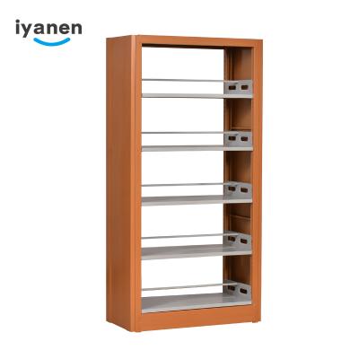 China Modern Attractive Durable School Storage Books Metal Bookcase Shelf With Dividers for sale