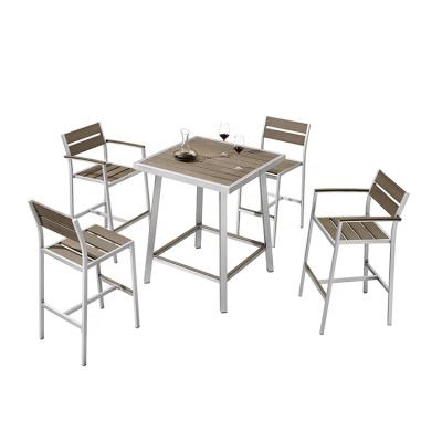 China Modern Commercial Night Club Patio Outdoor Bistro High Furniture Bar Table And Chairs for sale