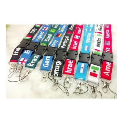 China Logo Dye Sublimation Polyester Keychain Custom Made Cheap Lanyard Id Card Holder Neck Lanyard Strap for sale