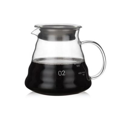 China Sustainable Handmade Coffee Maker Utensil Cloud Coffee Pot Glass Slice Pot Pour Over Coffee Pot For Family Use for sale