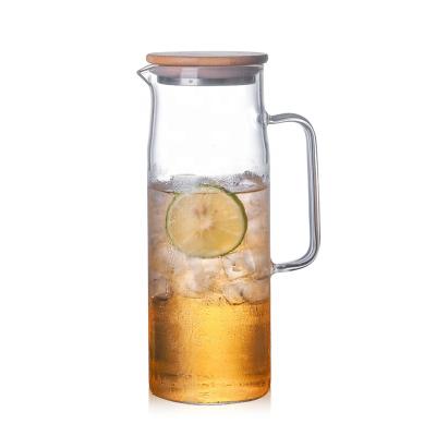 China 50 oz / 1500ml Borosilicate Glass Fruit Infusion Jug BPA Free Viable Fruit Infuser for sale