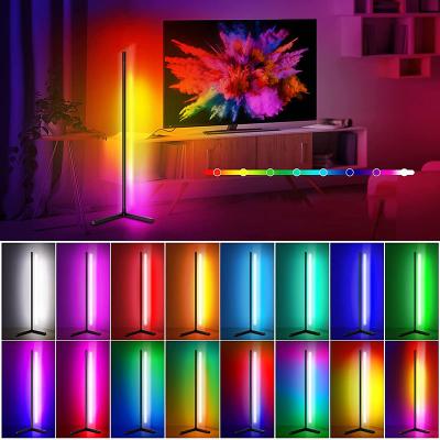 China Popular Minimalist SUPERAVO Remote Floor Light Led Standing Dimmable Changing RGB Floor Lamp for sale