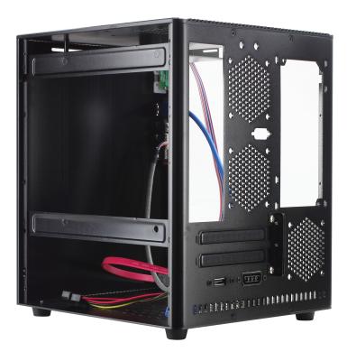 China Full Aluminum Micro ATX Cases , Vertical HTPC Home Theater Computer Case for sale