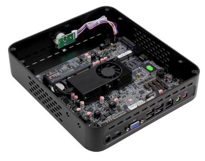 中国 AMD HD6320 Barebone の 1.65GHz 1066MHz の外面の頻度の小型 PC の黒 販売のため