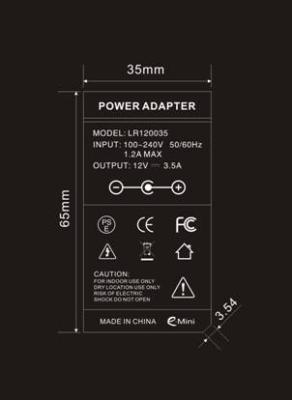 China 42Watt Desktop Computer AC Adapter 12V 3.5A With Overheat Protection for sale