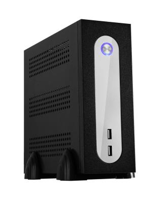 China OEM Black Mini ITX PC Computer Slim HTPC Case , SGCC 0.5mm Thickness for sale