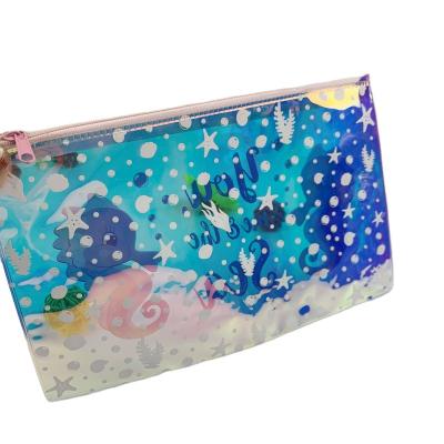 China Security New Arrival Cosmetic Waterproof Storage PVC Pouch Bag Transparent Zipper for sale