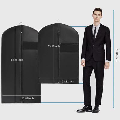 China Folding sedex personalized fashion men's custom made travel dust cover nonwoven foldable travel with zipper wedding suit bag for sale