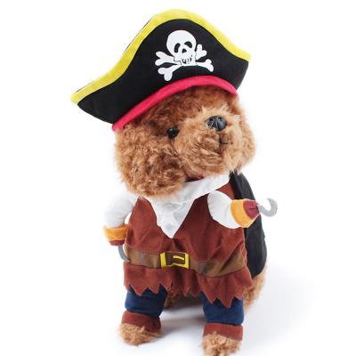 China Wholesale Viable Funny Dog Clothes Pirates Turned Clothes Cosplay Standing Dog Pet Apparel for sale