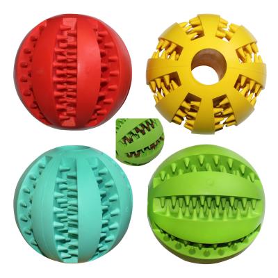 China Sustainable Natural Rubber Dog Treat Ball Treats Food Dog Chew Toy Pet Toys Indestructible Dog Toys for sale