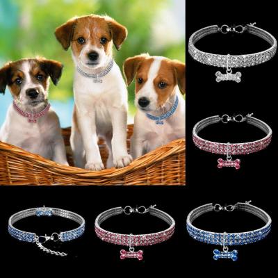 China Luxury Viable Rhinestone Diamond Pet Collar Dog Jewelry Collar Pet Accessories for sale